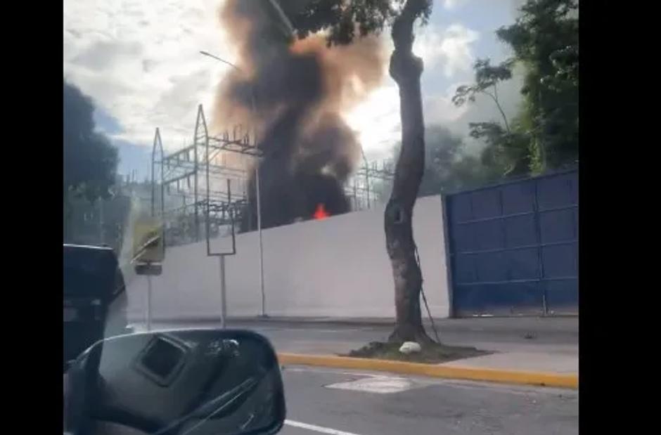 Se registró un incendio en una subestación eléctrica en El Cafetal, Baruta